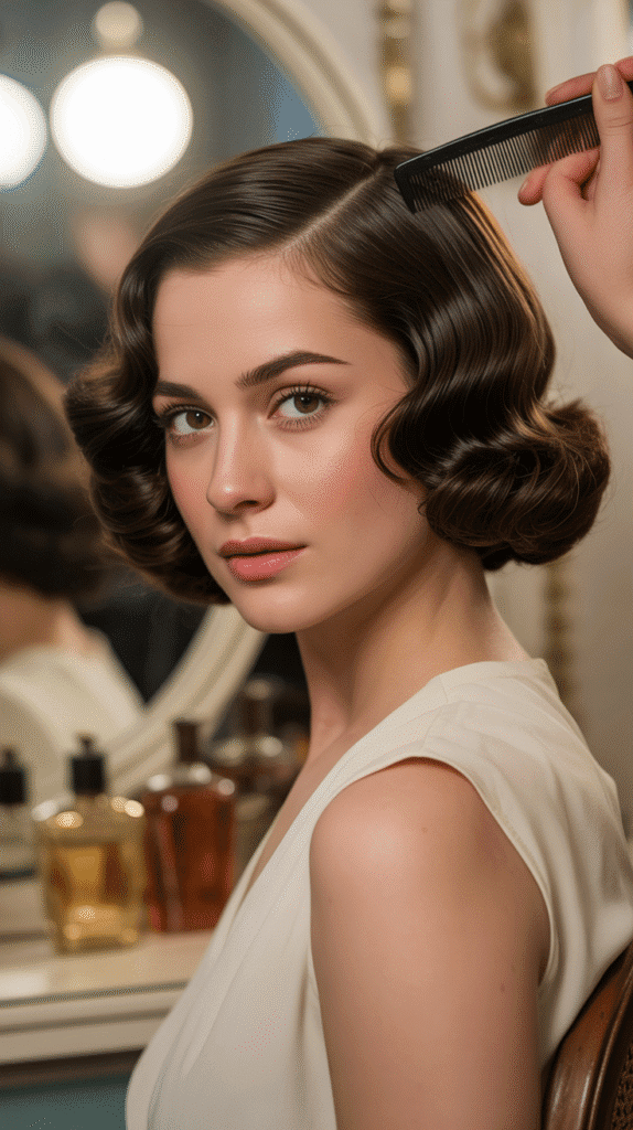 30 Step-by-Step 1930s Hairstyles Tutorial for a Retro Makeover 3 Sleek Side-Parted Bob