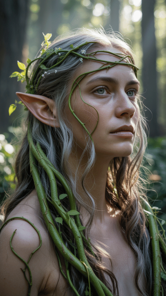 30 Enchanting Elf Hairstyle Drawings to Spark Your Fantasy Inspiration 13 Vine and Branch Incorporated Styles