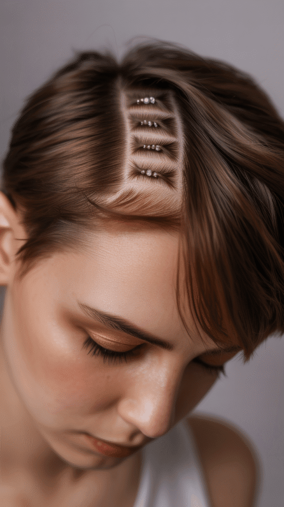 27 Whimsical Hairstyles for Short Hair That Feel Straight Out of a Fairytale 17 Pixie with Hidden Micro Braids
