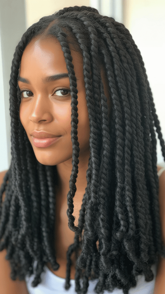 27 Chic Short Braided Hairstyles for Black Women 12 Mini Twists Chin Length