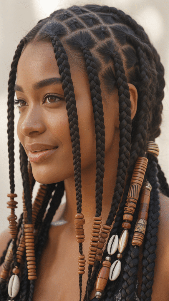 27 Chic Short Braided Hairstyles for Black Women 15 Tribal Braids Short Length
