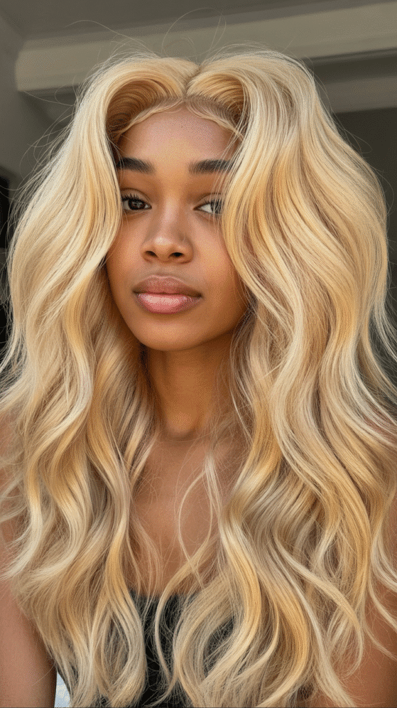30 Gorgeous Blonde Wig Hairstyles for Black Women You Need to Try 26 Butter Blonde Kinky Straight