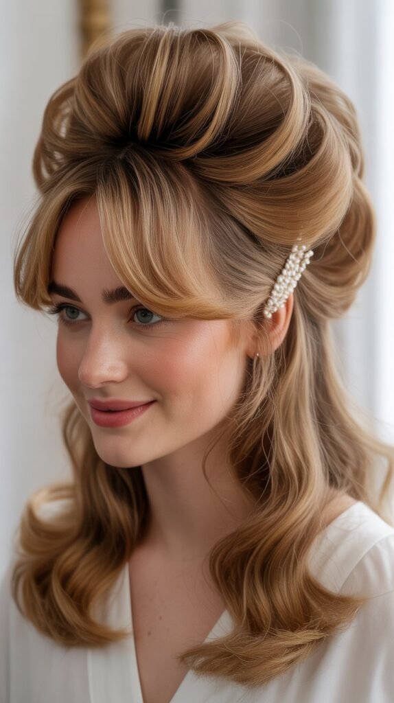 Voluminous Bouffant Half-Up