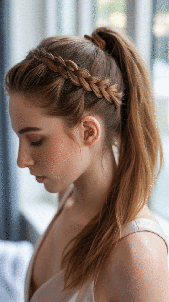 30 Dreamy Whimsical Hairstyles for Medium-Length Hair You'll Fall in Love With 19 Braided Wrapped Ponytail