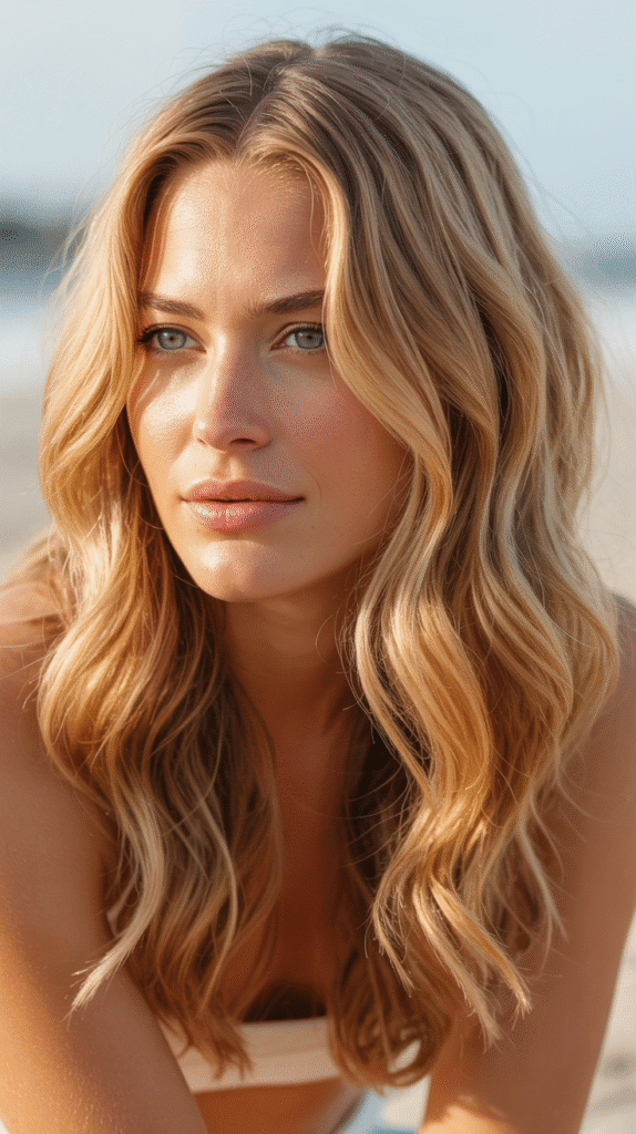 27 Best Hair Colors for Blonde Hair and Green Eyes That Make You Shine 20 Toasted Coconut Blonde