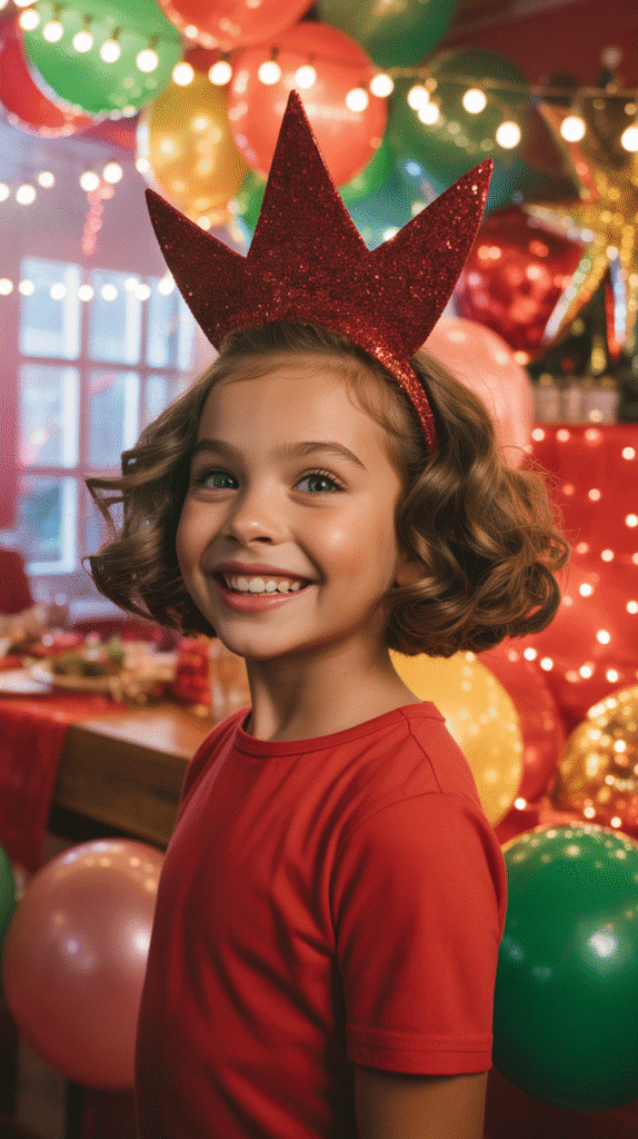 25 Cute Christmas Elf Hairstyles to Rock This Holiday Season 20  Curled Bob with Glitter Headband