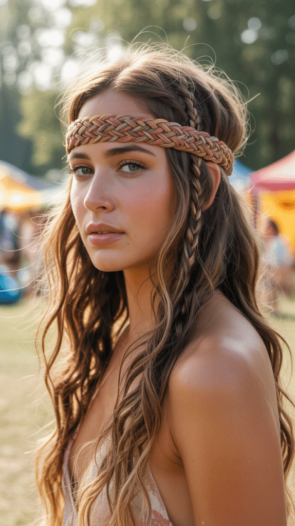 37 Easy Hairstyles to Keep Hair Out of Your Face 7 Braided Headband Style