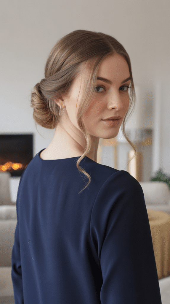 27 Aesthetic French Hairstyles That Elevate Your Look 18 Twisted Half-Updo