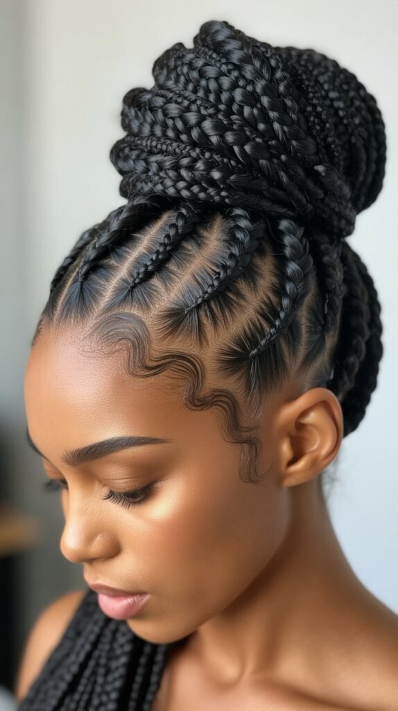 Stacked Braided Buns