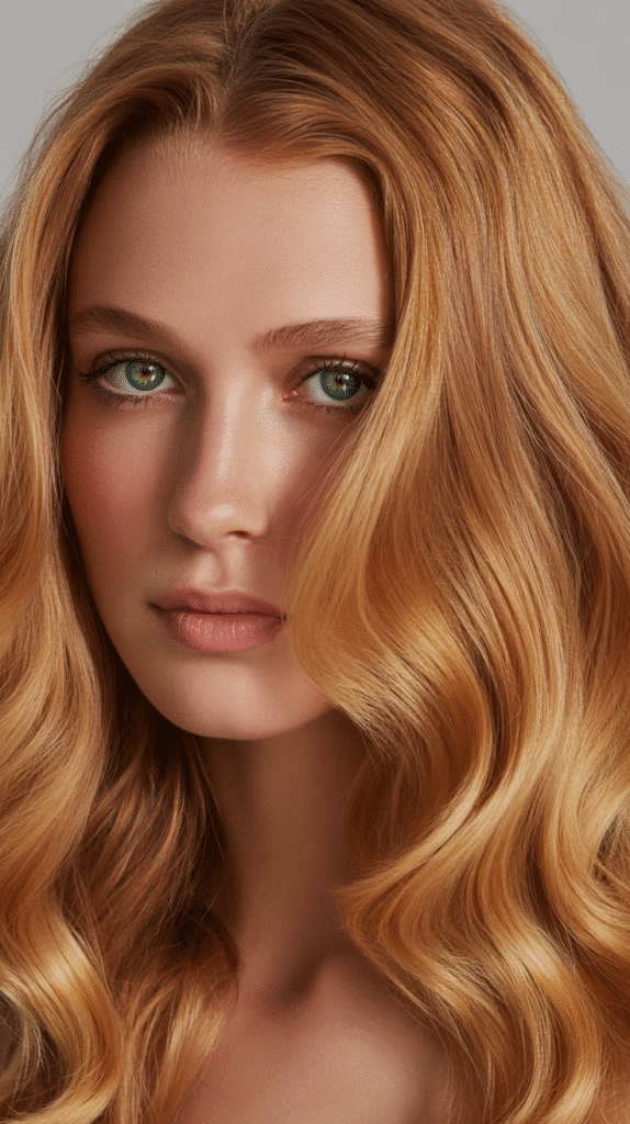 27 Best Hair Colors for Blonde Hair and Green Eyes That Make You Shine 14 Copper Blonde