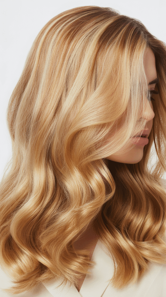 25 Stunning Blonde Hair with Caramel Lowlights for Fall 19 Flaxen Blonde with Caramel Depth Throughout