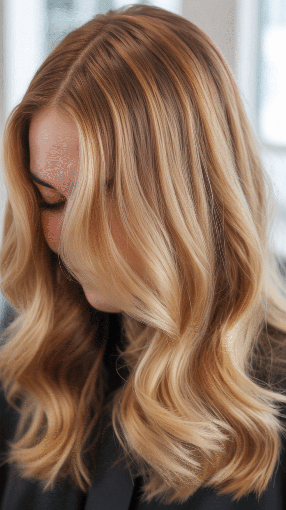 25 Stunning Blonde Hair with Caramel Lowlights for Fall 11 Butter Blonde with Caramel Root Shadow