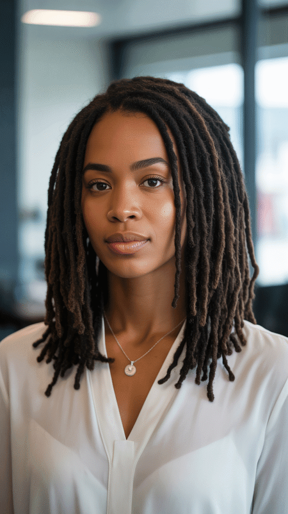 37 Elegant Dreadlock Styles for Women That Inspire Confidence 20 Shoulder-Length Locs