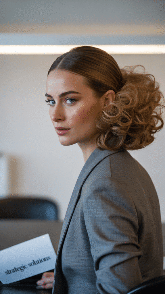 33 Trendy French Hairstyles for Curly Hair That Embrace Natural Beauty 20 Sleek Front with Curly Back
