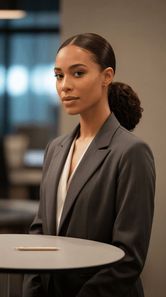 33 Elegant Winter Hairstyles for African American Women of All Ages 13 Low Ponytail with Wrapped Base