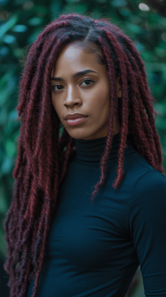 37 Best Dreadlock Styles for Black Women That Slay Every Look 21 Burgundy Full Color
