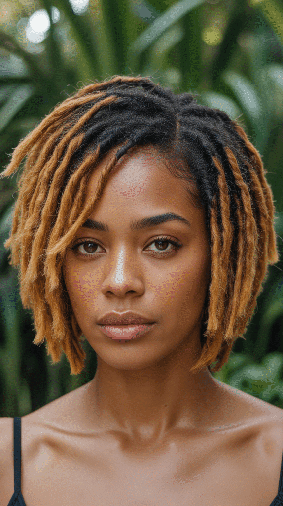 33 Trendy Short Dreadlock Styles for Black Women to Copy Now 20 Short Ombre Locs