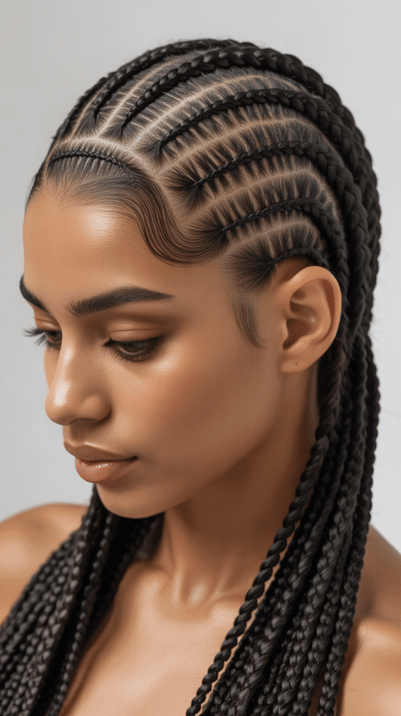 25 Simple Braided Hairstyles for Black Women 5 Feed-In Braids