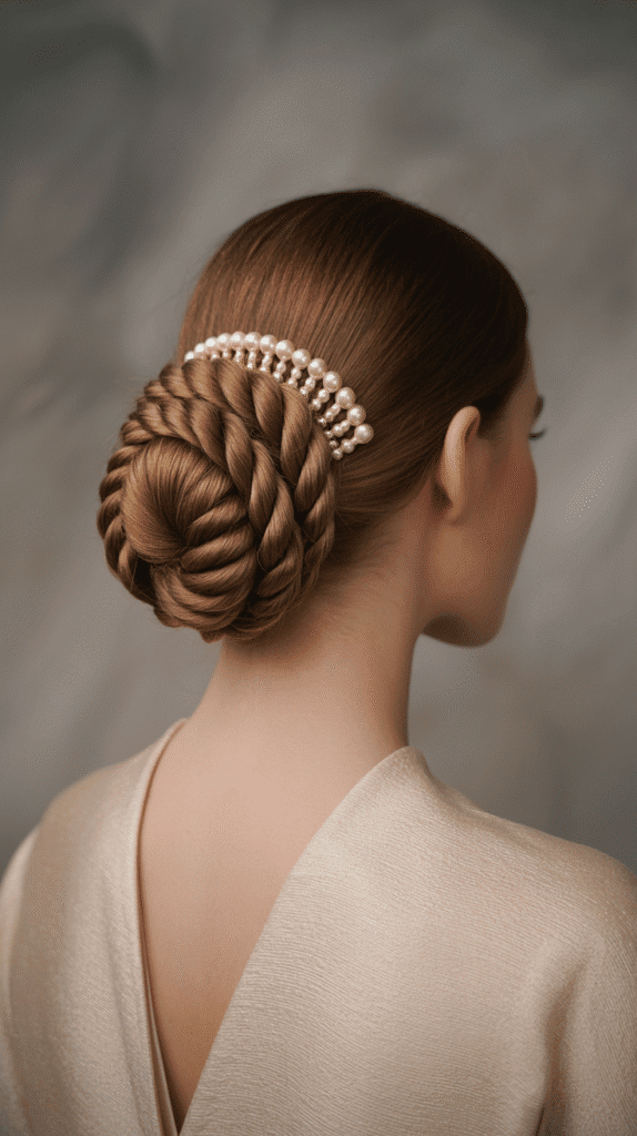 33 Elegant Christmas Party Updo Hairstyles for a Glam Look 5 a refined studio portrait photograph of WcOxRJl3QNKqU qtf9cXpw gBVybPuyTG21nP XAsZR6g