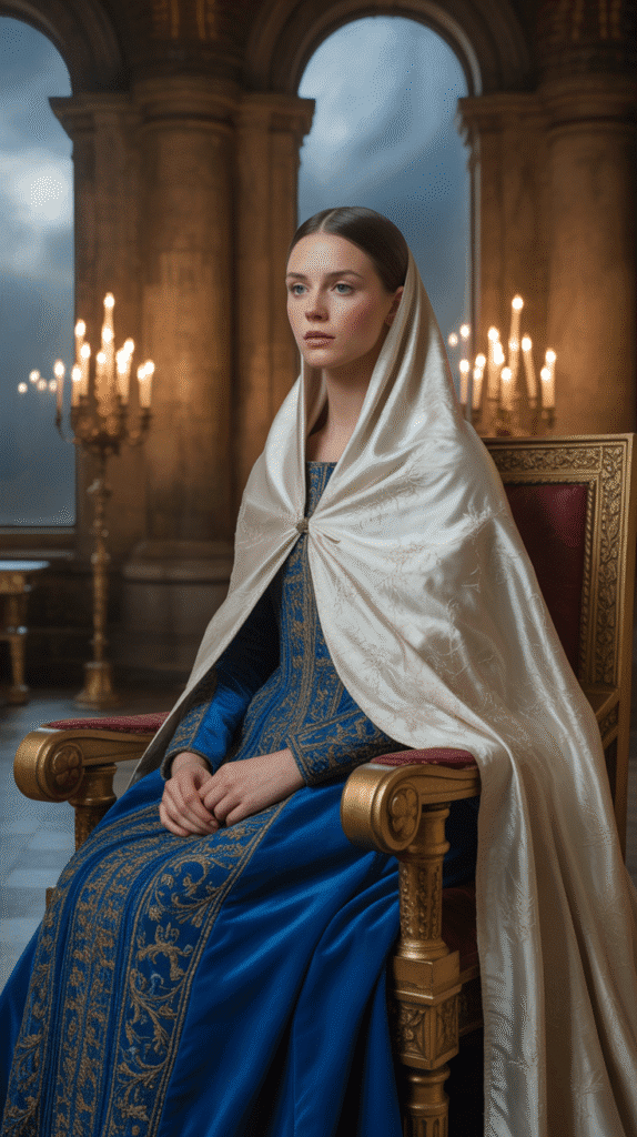 33 Step-by-Step Medieval Hairstyles for Princesses 7 The Wrapped Low Bun with Veil