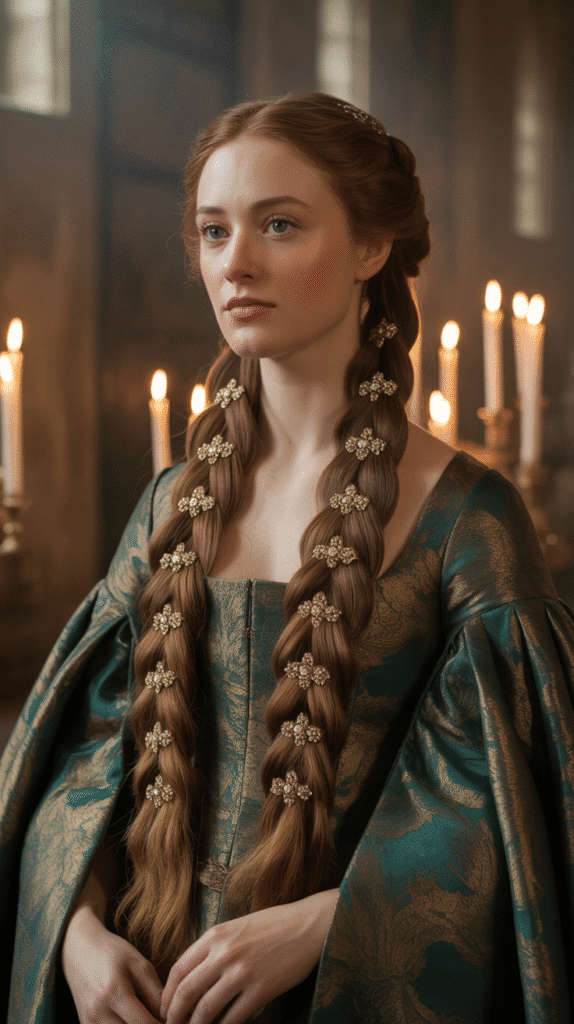 27 Beautiful Medieval Braided Hairstyles for Princesses 10 a regal portrait painting of a noble med b7v4uJjWRvWnBIV7T 3CMA 4zf SRSFReWOBLDzD0qvsg