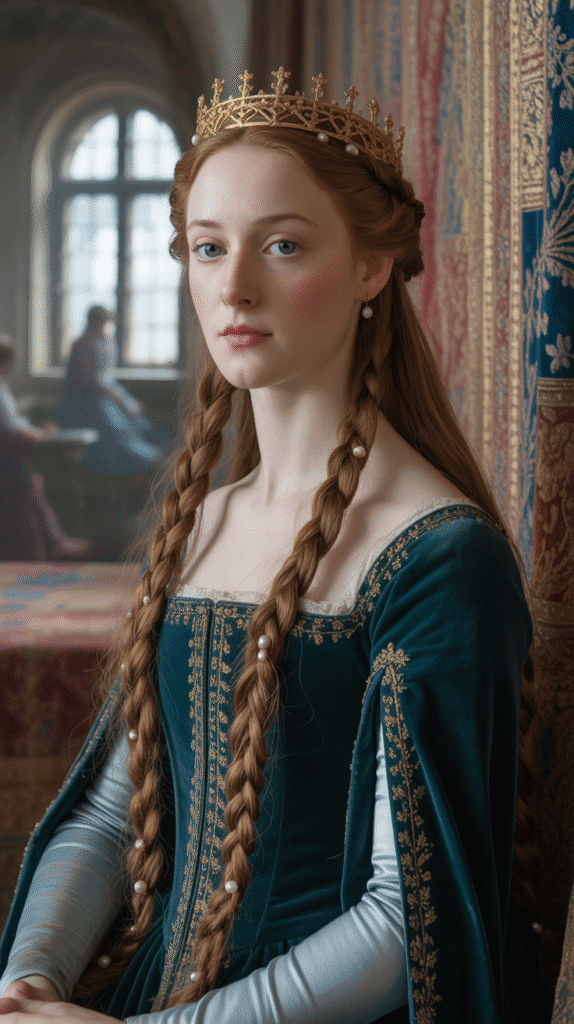 33 Step-by-Step Medieval Hairstyles for Princesses 1 The Classic Crown Braid