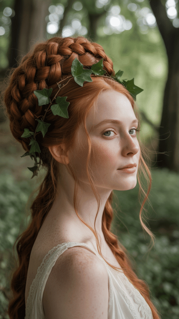33 Enchanting Medieval Wedding Hairstyles for Princesses 23 The Wrapped Braid Bun