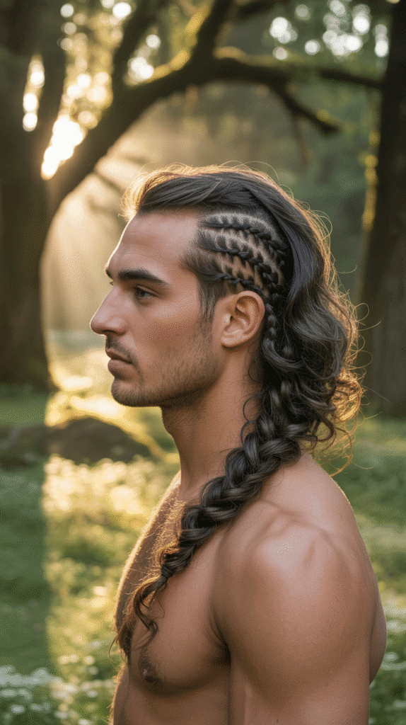 28 Stylish Elf Hairstyles for Men That Look Bold and Mystical 22 Cascade Waterfall Braid
