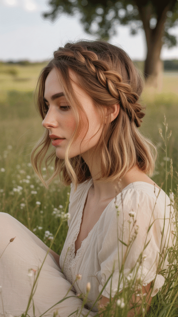 30 Dreamy Whimsical Hairstyles for Medium-Length Hair You'll Fall in Love With 21  Milkmaid Braids