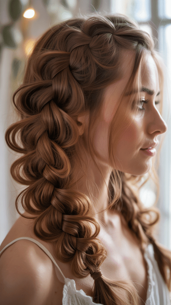 30 Dreamy Whimsical Hairstyles for Medium-Length Hair You'll Fall in Love With 26 Asymmetrical Low Bun with Braid