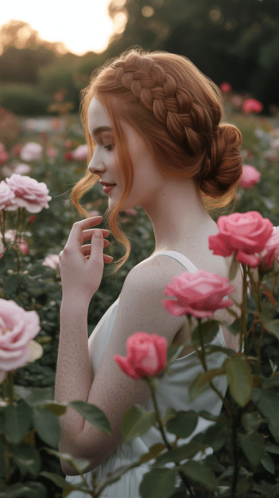 27 Elegant Medieval Updo Hairstyles for Princesses 22 The Heart-Shaped Braid Updo