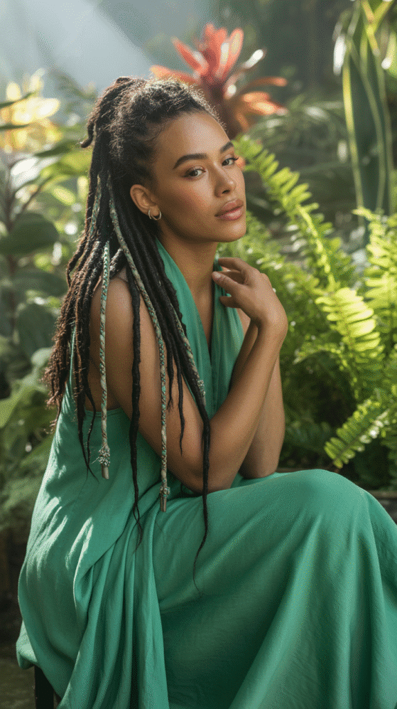 33 Latest Dreadlock Styles for Long Hair That Turn Heads 3 Cascading Waterfall Ponytail
