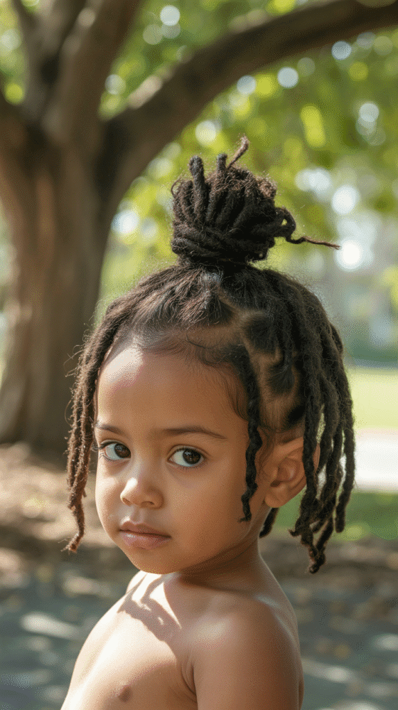 37 Adorable Dreadlock Styles for Kids That Are Easy & Cute 7 Top Knot Dreads