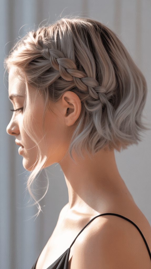 27 Whimsical Hairstyles for Short Hair That Feel Straight Out of a Fairytale 10 Waterfall Braid for Short Hair
