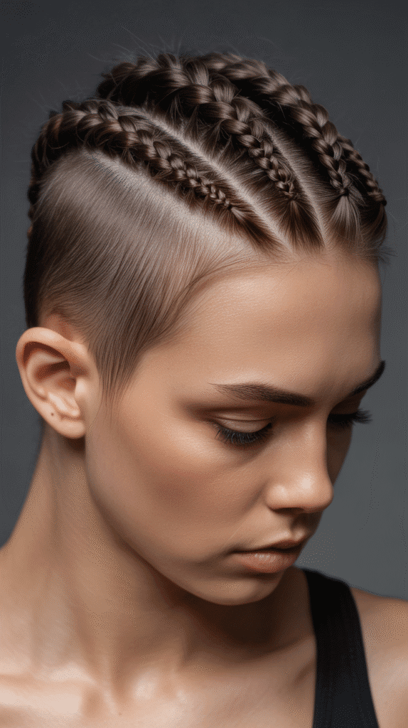 27 Whimsical Hairstyles for Short Hair That Feel Straight Out of a Fairytale 7 Faux Hawk with Micro Braids