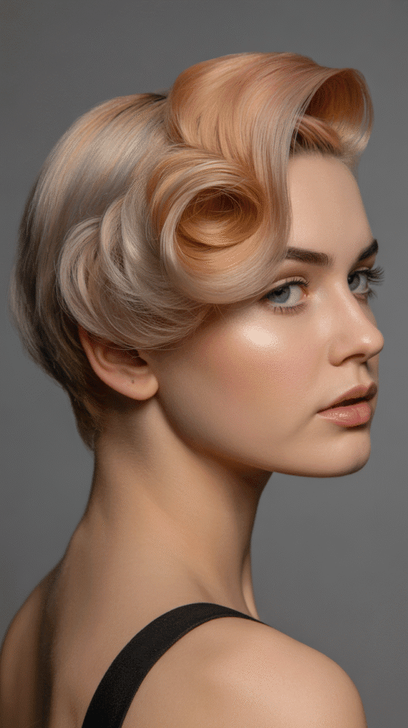 27 Whimsical Hairstyles for Short Hair That Feel Straight Out of a Fairytale 18 Victory Roll Variation