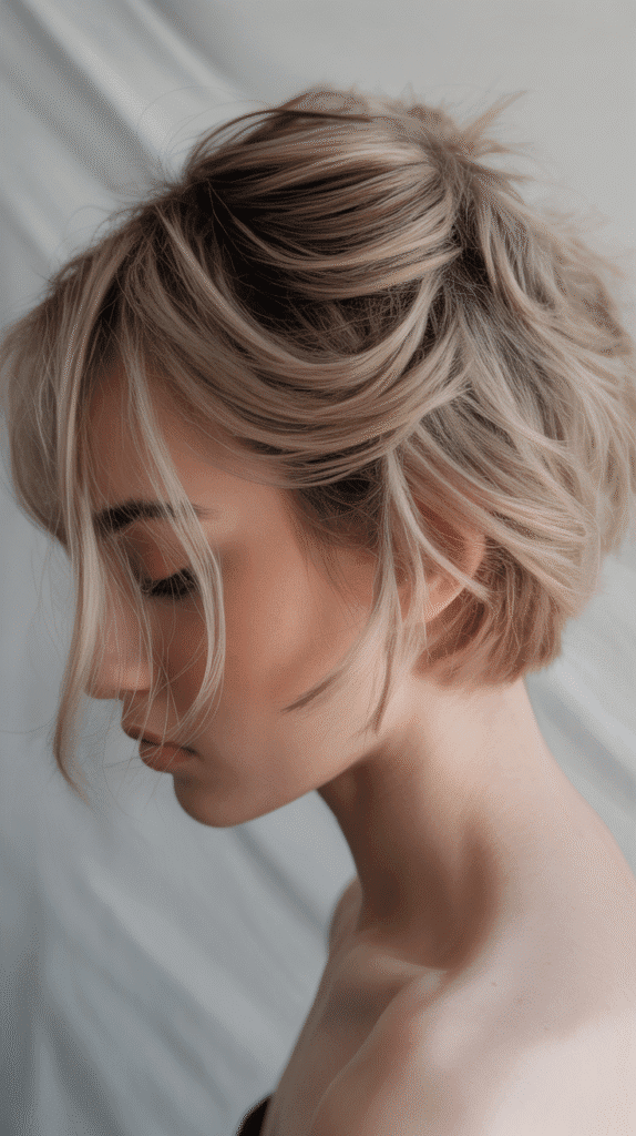 27 Whimsical Hairstyles for Short Hair That Feel Straight Out of a Fairytale 15 Messy Twisted Crown