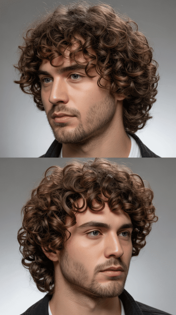 How to Cut Men's Curly Hair at Home – Barber Tips 6 Creating Shape and Removing Bulk