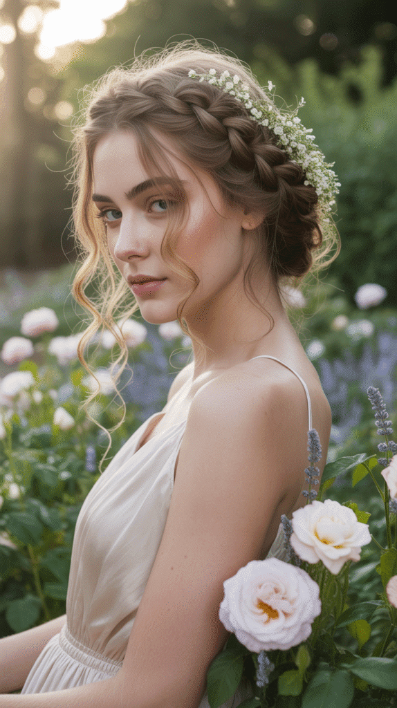 33 Elegant Christmas Party Updo Hairstyles for a Glam Look 15 Waterfall Braid Updo