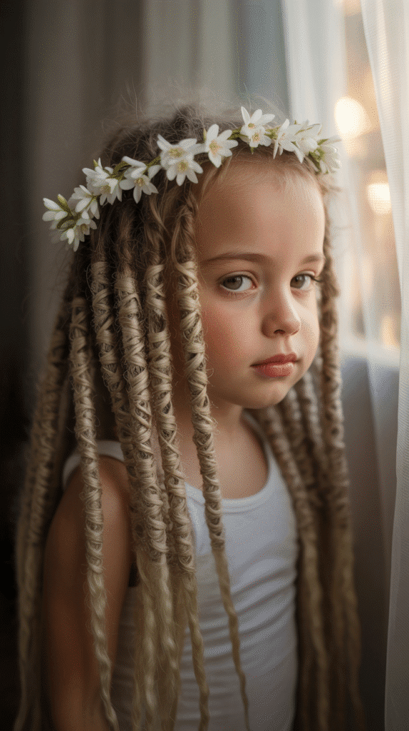 37 Adorable Dreadlock Styles for Kids That Are Easy & Cute 16 Twisted Crown Dreads
