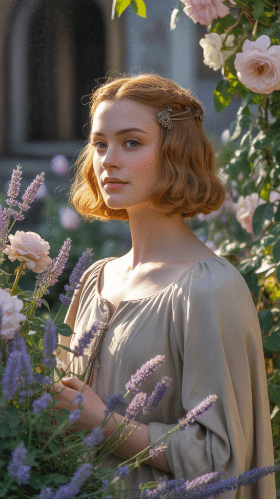 33 Chic Medieval Hairstyles for Short-Haired Princesses 5 Twisted Temple Pinning