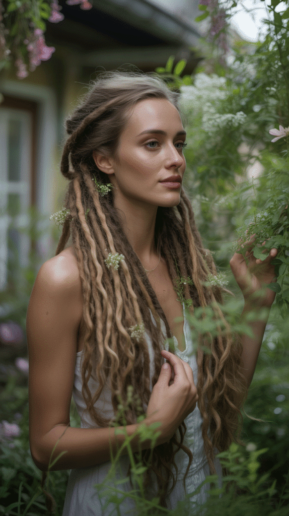30 Latest Dreadlock Styles for Women That Inspire Confidence 27 Waterfall Loc Style