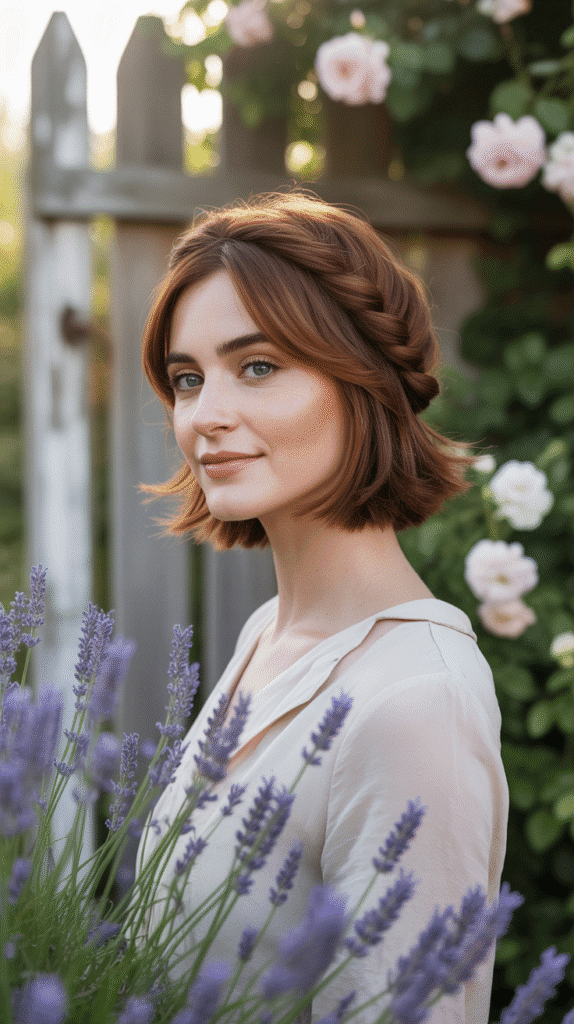 33 Easy French Hairstyles for Short Hair That Look Modern and Fresh 29 The Twisted Headband Effect