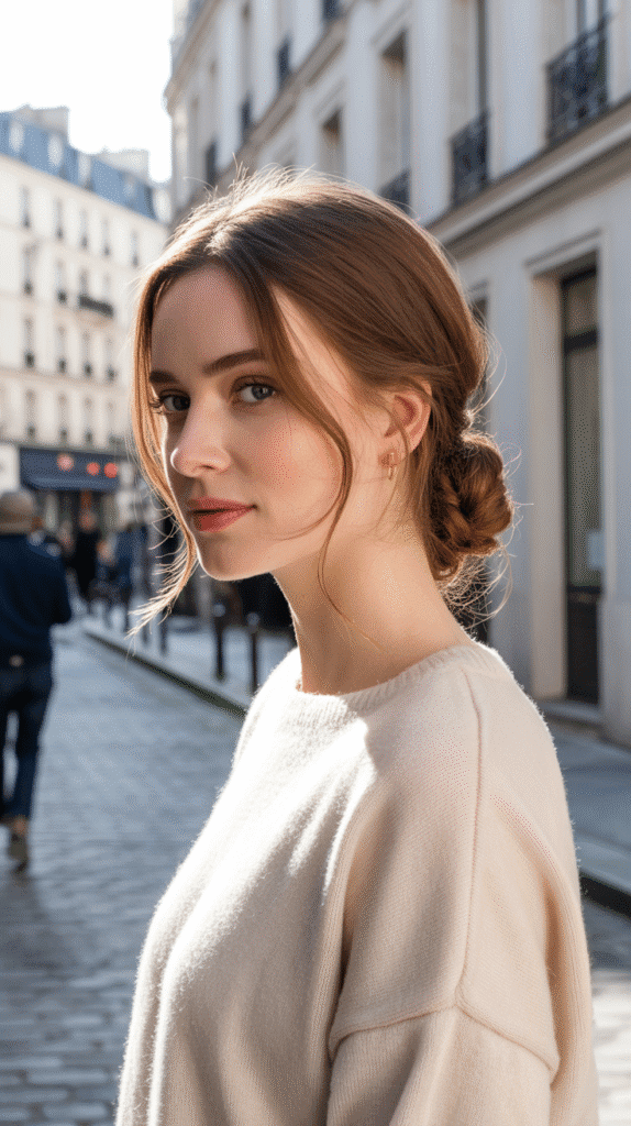 27 Best French Hairstyle Tutorials to Nail the Parisian Look 2 Effortless Low Chignon