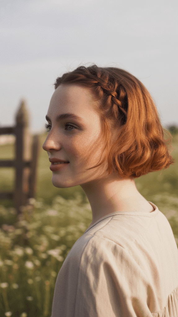 33 Easy French Hairstyles for Short Hair That Look Modern and Fresh 22 Braided Side Detail