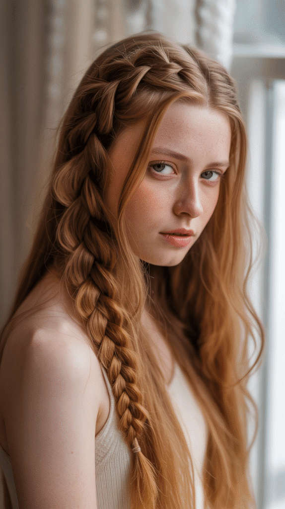 30 Elegant French Hairstyles for Long Hair That Turn Heads 28 The Waterfall Braid