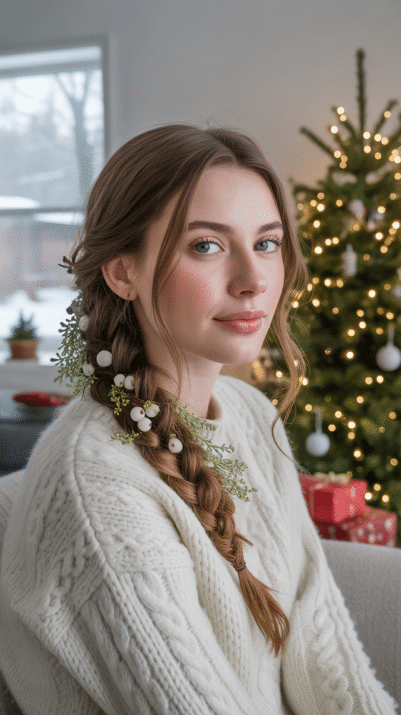 27 Stylish Christmas Party Hairstyles for Mid-Length Hair to Try Now 23 Bohemian Loose Braid