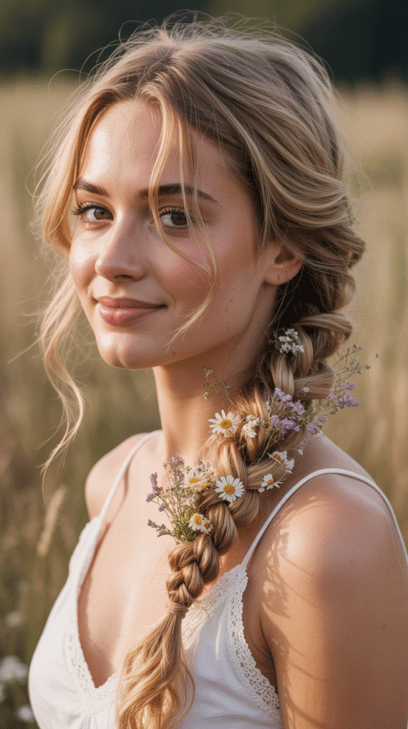 33 Trendy French Braided Hairstyles with a Chic Twist 17 Bohemian Loose French Braid