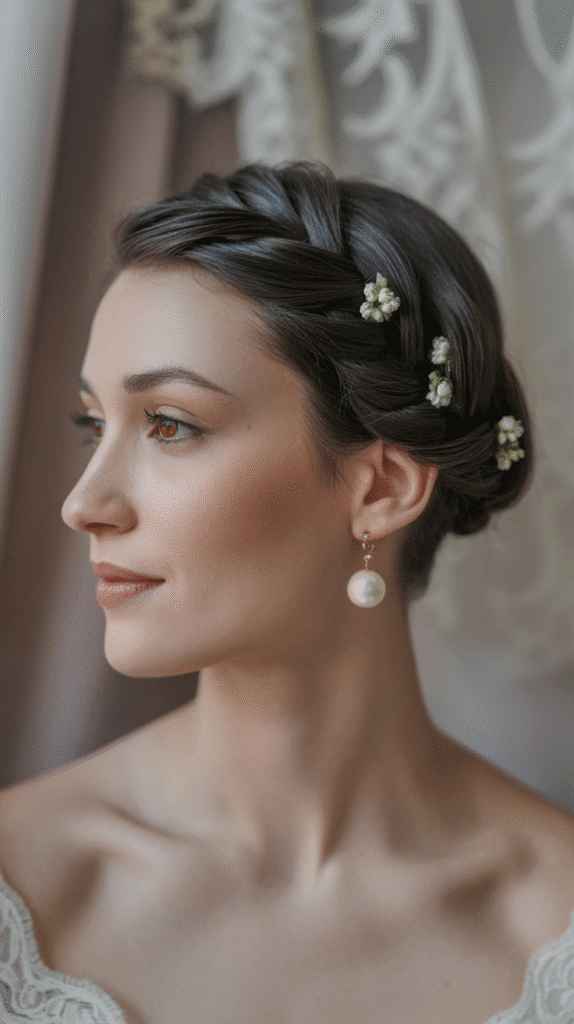 33 Easy French Hairstyles for Short Hair That Look Modern and Fresh 32 Elegant Side Chignon