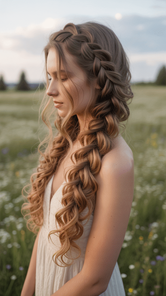 33 Chic French Hairstyles for Long Hair That Feel Romantic and Timeless 11 Waterfall Braid
